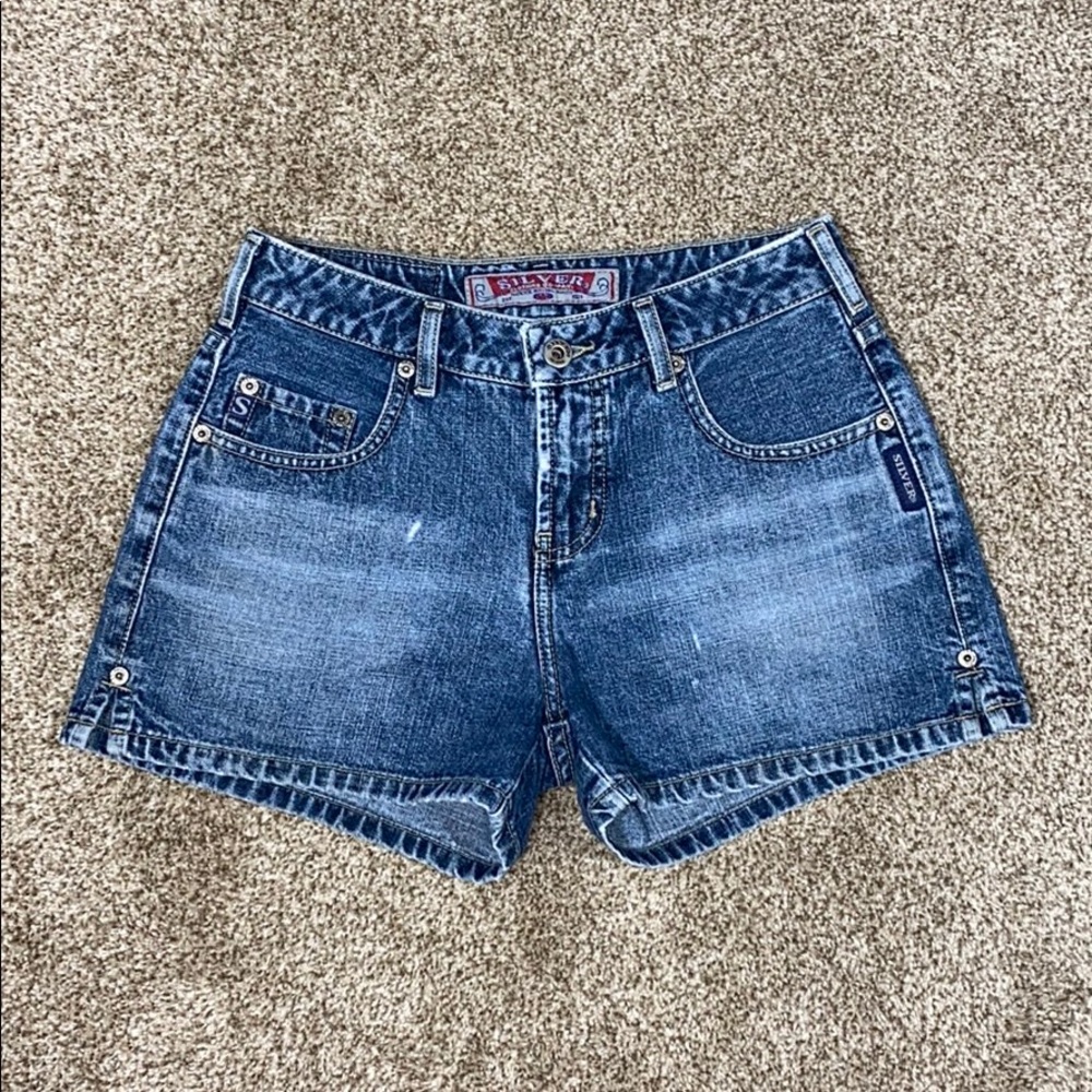 Vintage Silver Jean Shorts